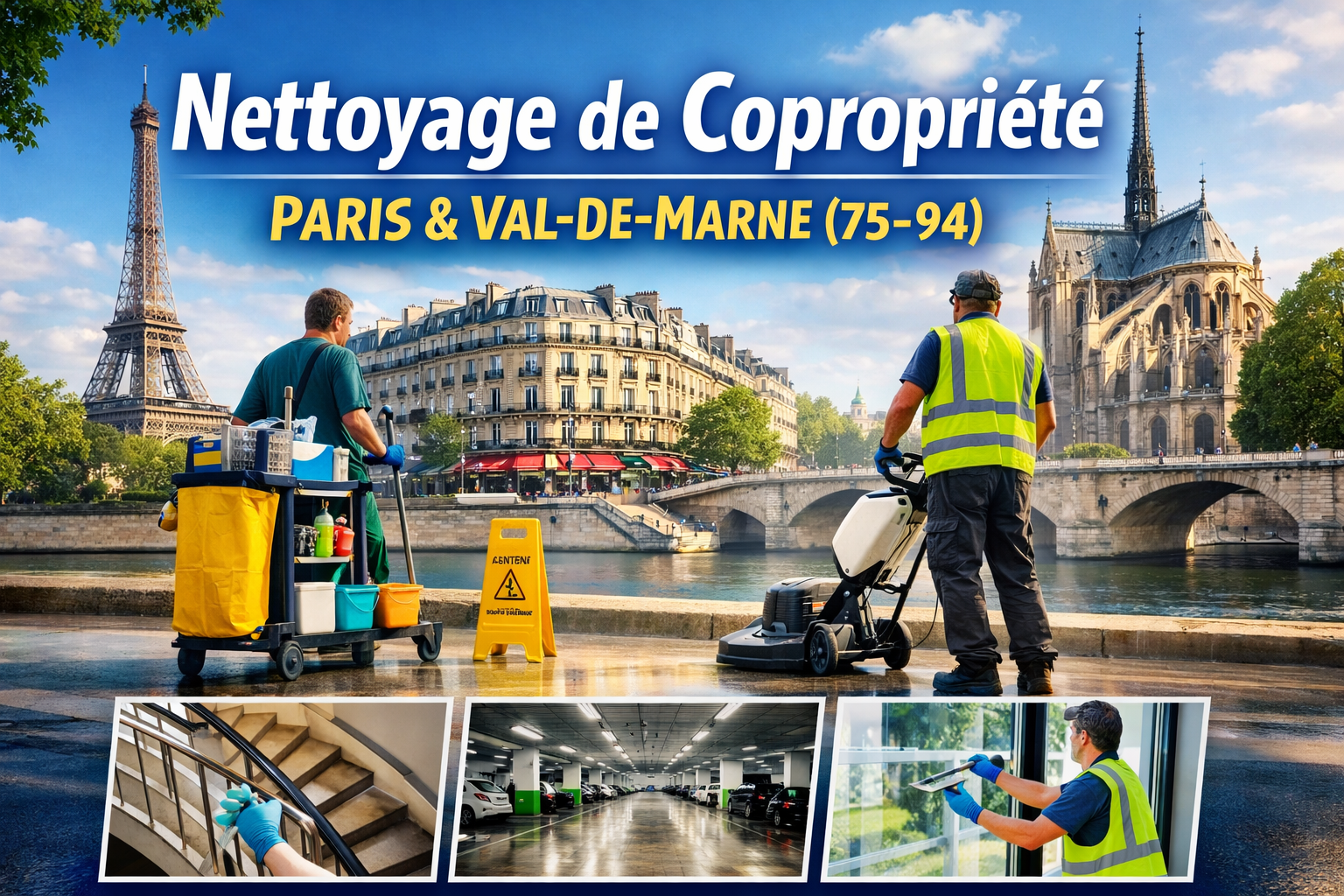 Nettoyage de copropriété à Paris et Val-de-Marne